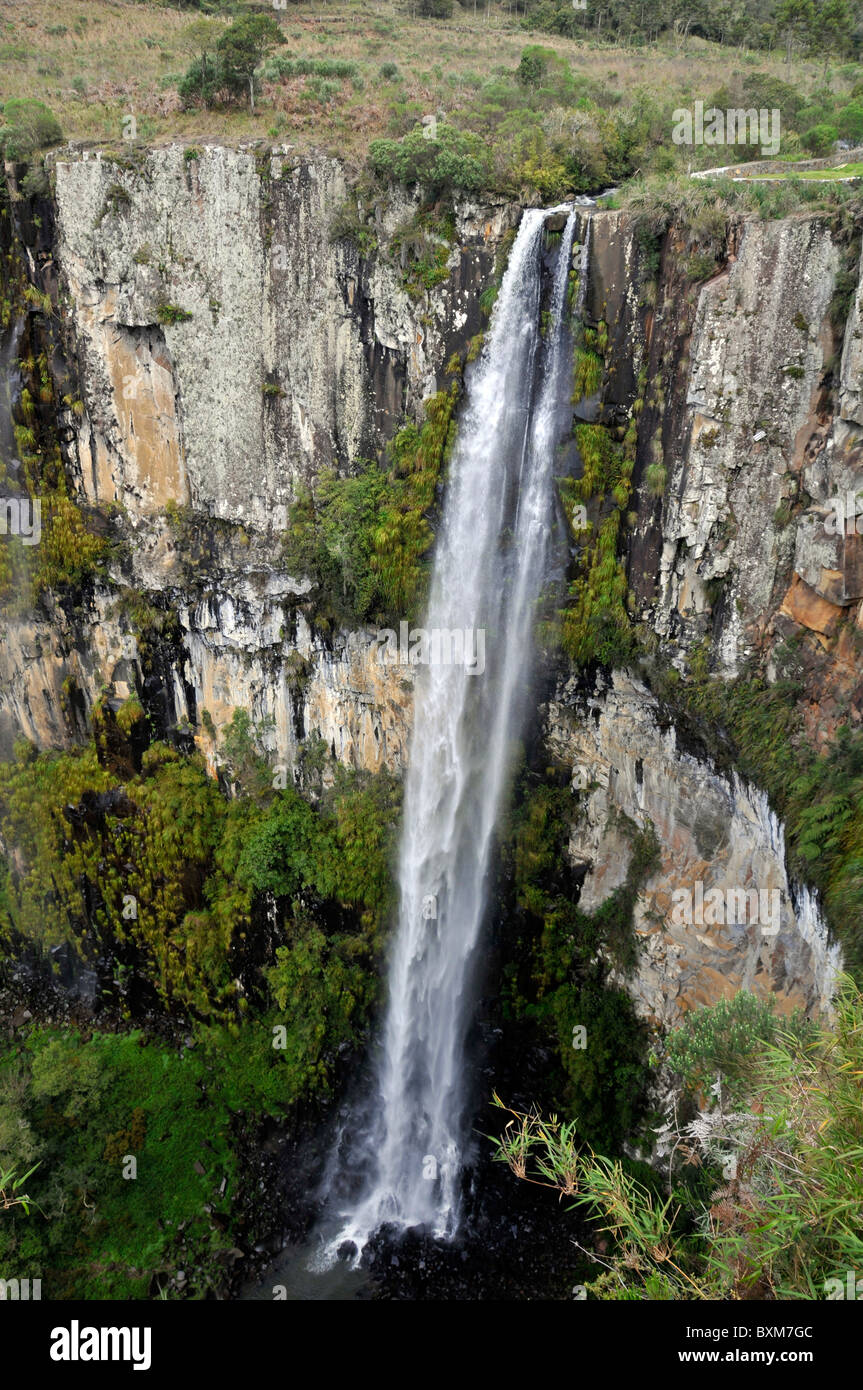 Wasserfall "Cachoeira Do Avencal', Urubici, Santa Catarina, Brasilien Stockfoto