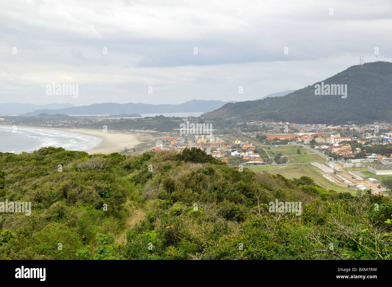 Überblick über die Stadt Imbituba, Santa Catarina, Brasilien Stockfoto
