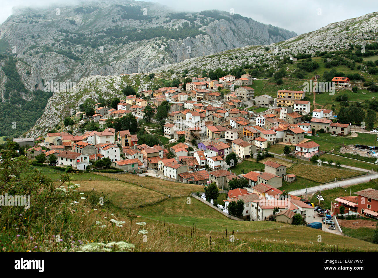 Sotres, Picos de Europa, Asturien, Spanien Stockfoto