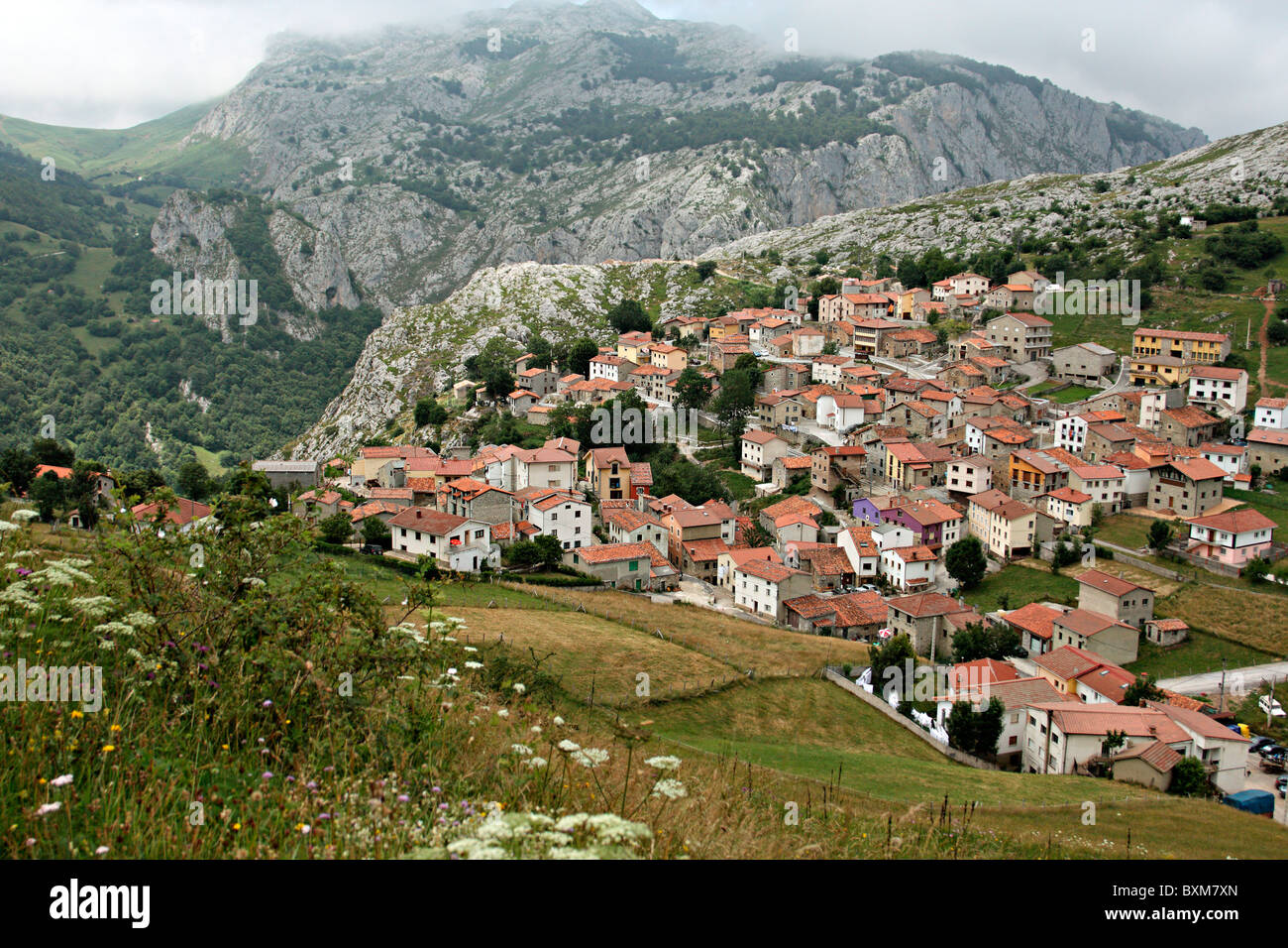 Sotres, Picos de Europa, Asturien, Spanien Stockfoto