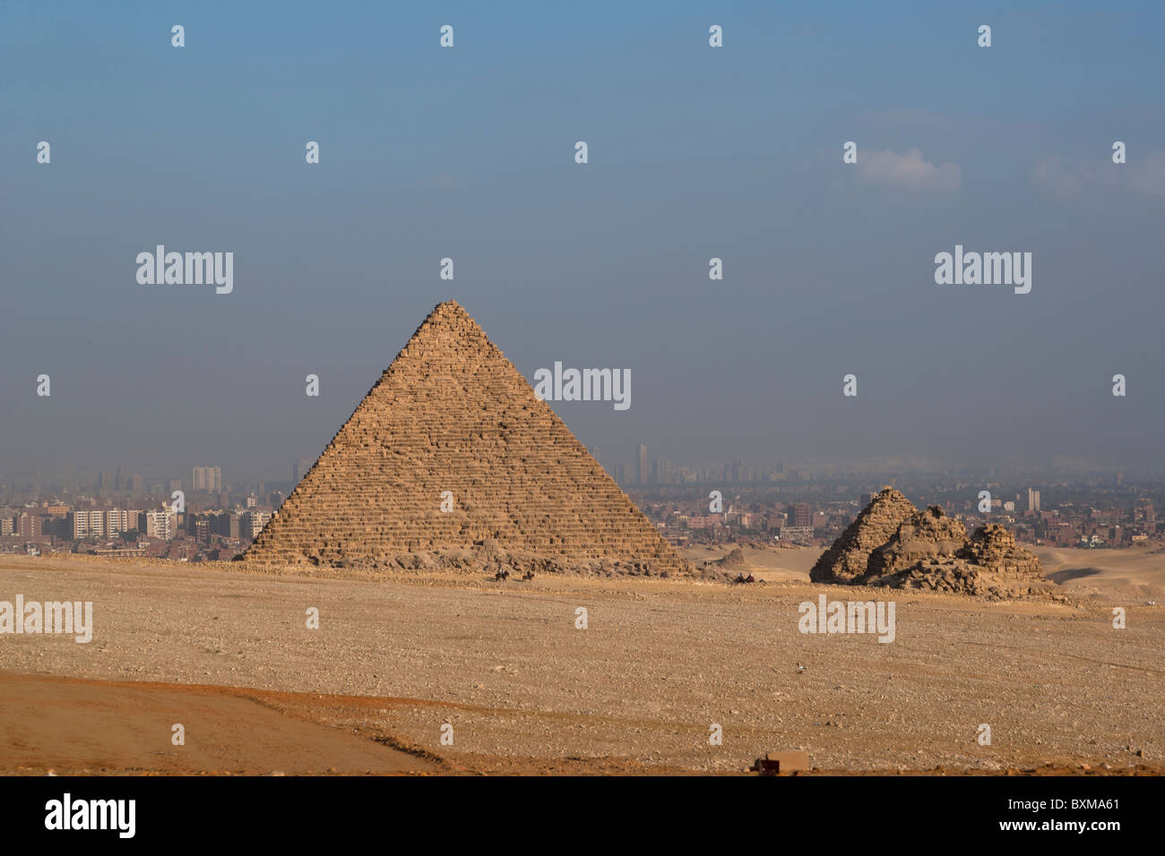 Pyramide des Mykerinos Kairo-Ägypten-Nordafrika Stockfoto