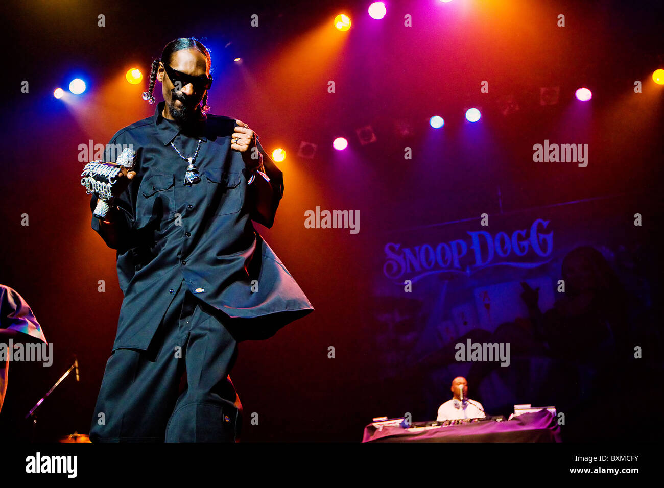 Snoop Dogg, die live im Konzert Stockfoto
