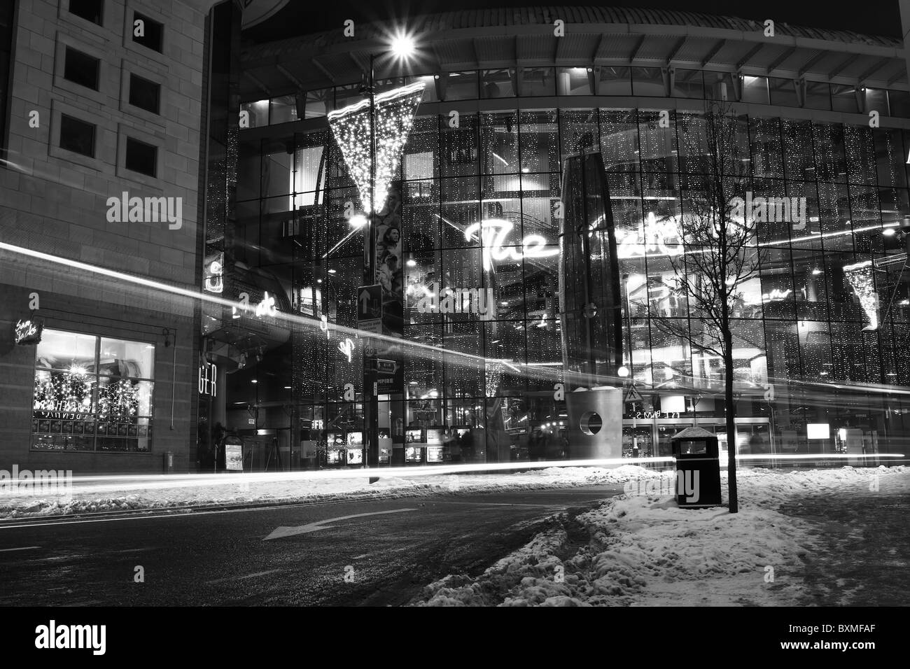 Das Tor auf einen Winter-Abend! Stockfoto