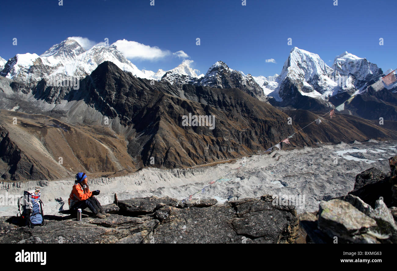 Trekking zum Everest-Basecamp in Nepal Stockfoto