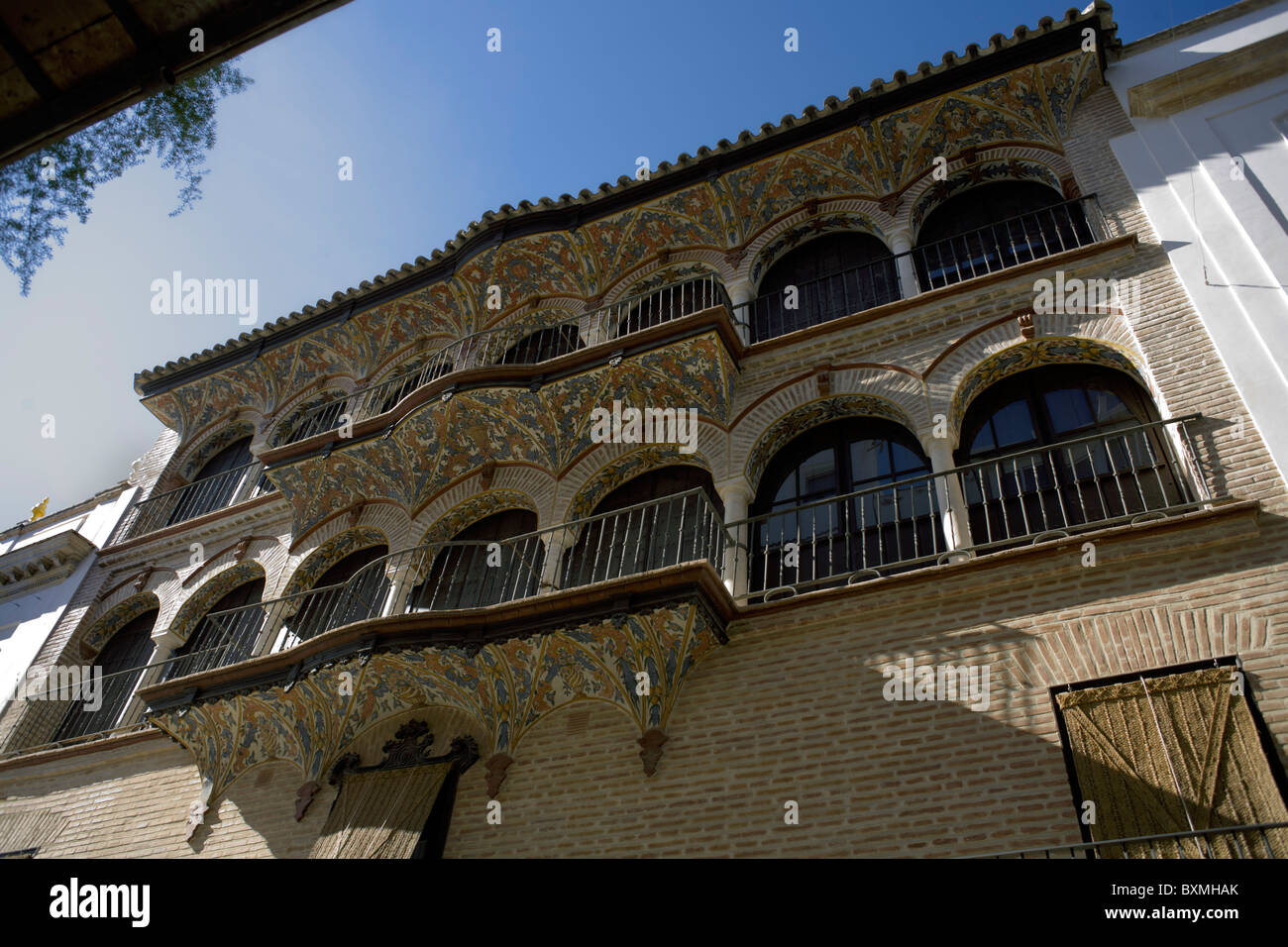 Aufwendig verzierte Fassade, Casa del Gremio De La Seda, 18. Jahrhundert, Ecija, Andalusien, Spanien, Europa, europäisch, Andalusien, Stockfoto