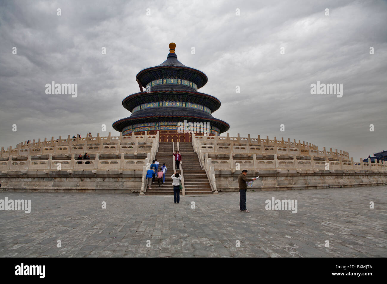 Touristen auf der Himmelstempel in Peking, China Stockfoto