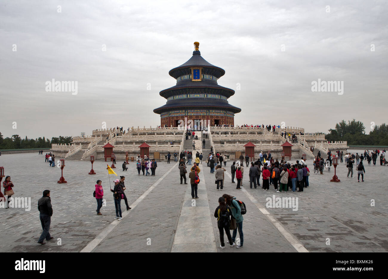 Touristen auf der Himmelstempel in Peking, China Stockfoto