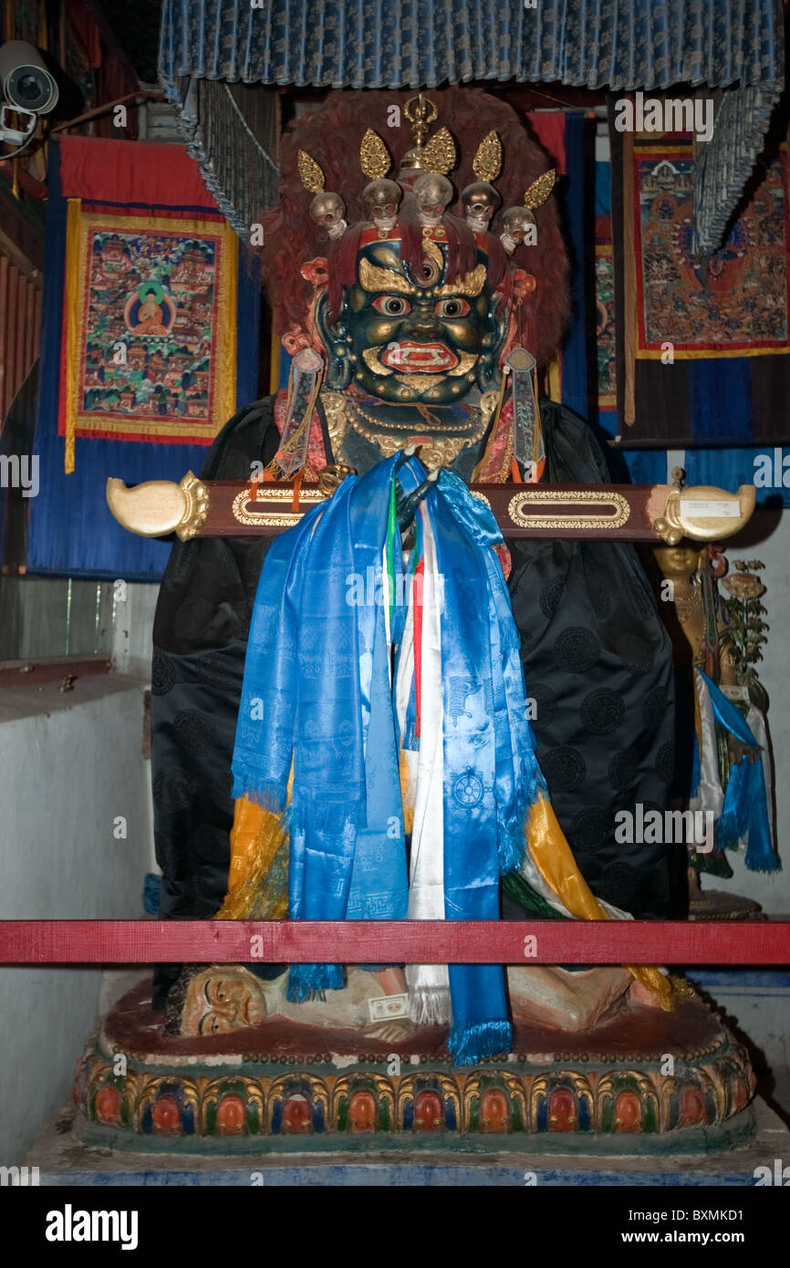 Erdene Zuu Khiid Rogachevo Village, Mongolei - Interieur das Gebet Tempel - Dharma Gombogur-Protector Stockfoto