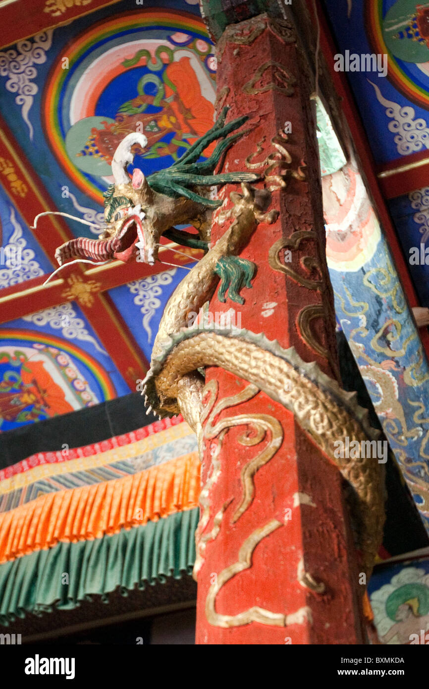Erdene Zuu Khiid Rogachevo Village, Mongolei - Innenraum Tempel Dragon Stockfoto