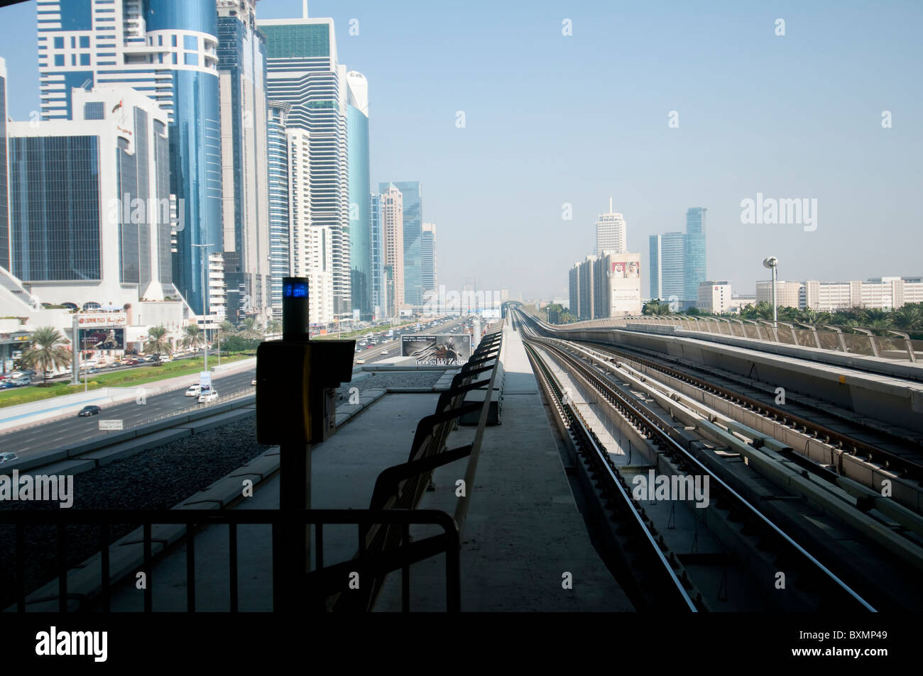 Sheikh Zayed Road in Dubai Stockfoto