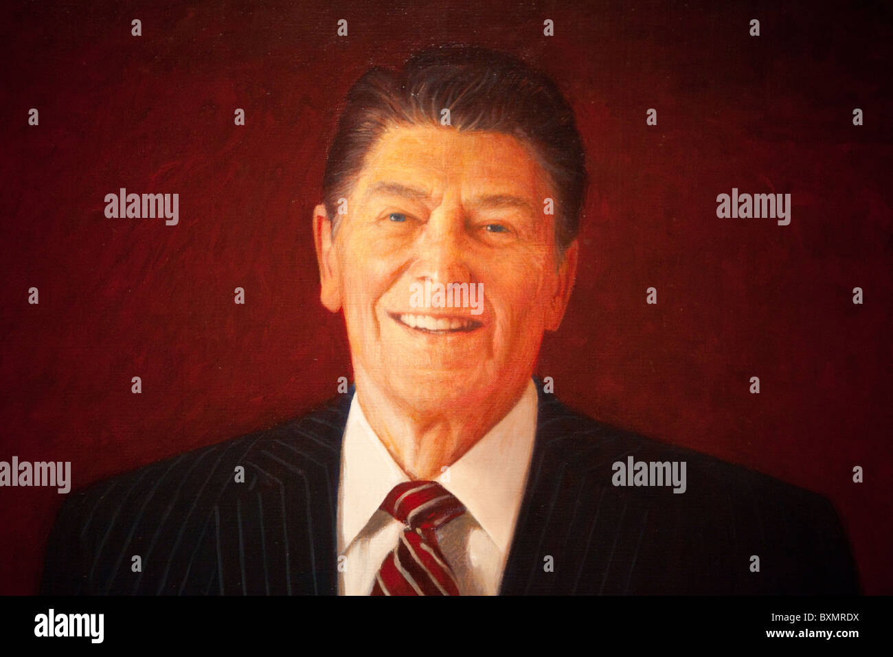 Porträt von Präsident Ronald Reagan, durch Henry C. Casselli Jr Stockfoto