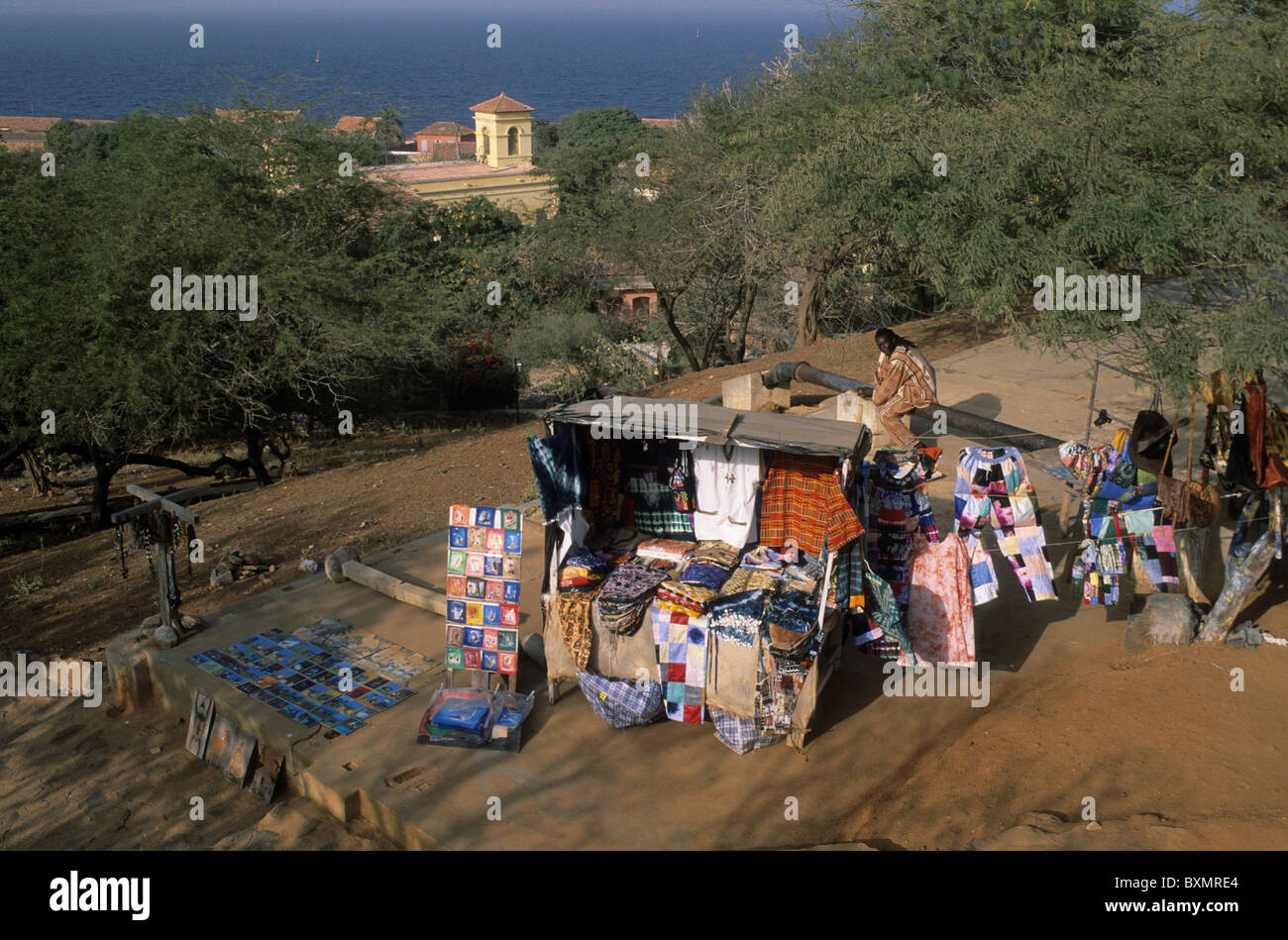 Traditionelles Handwerk GOREE ISLAND Region Dakar Stall. SENEGAL. Stockfoto
