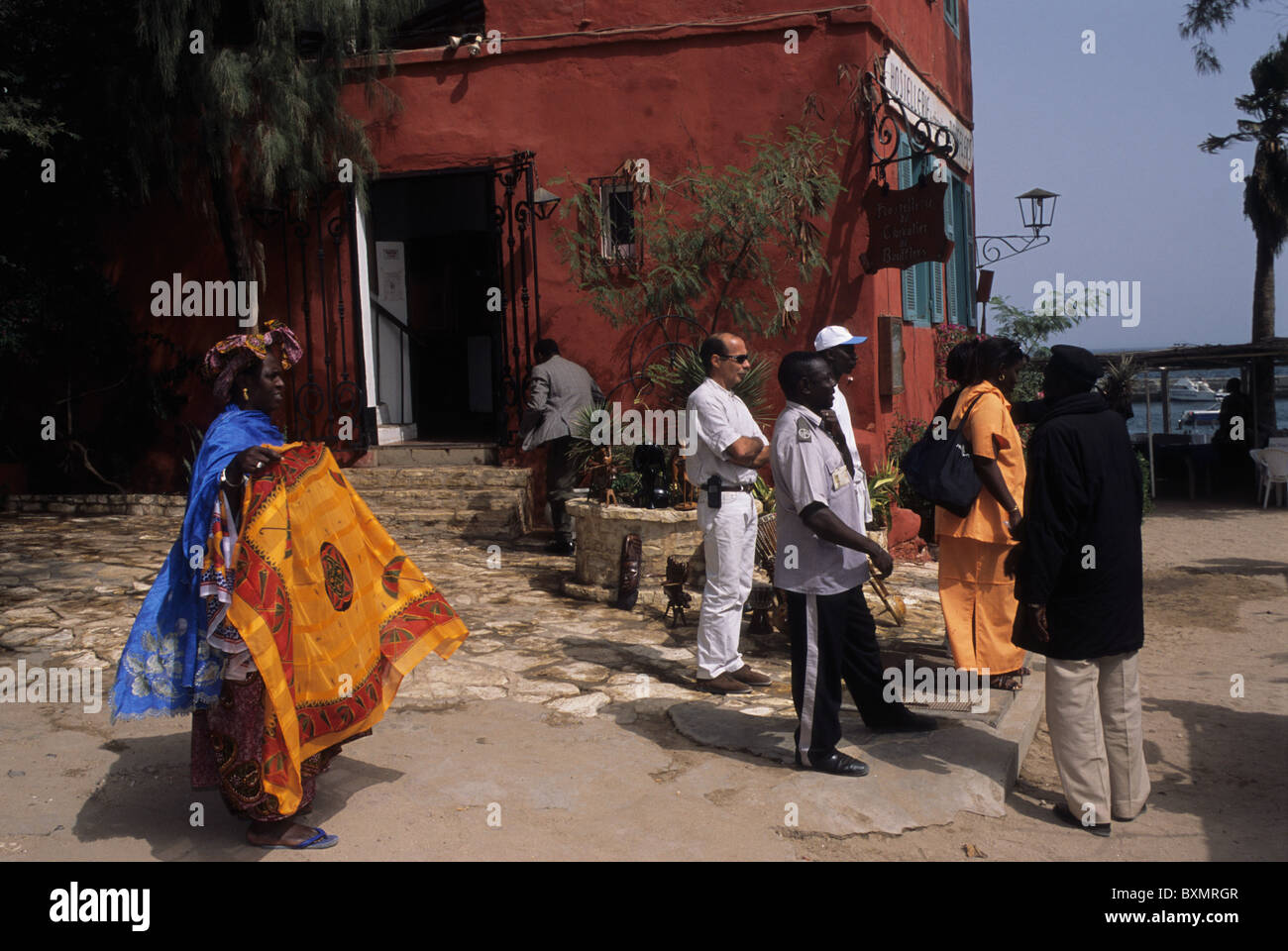 Fassade "Hostelerie du Chevalier de Boufflers". GOREE ISLAND Region Dakar. SENEGAL. Stockfoto