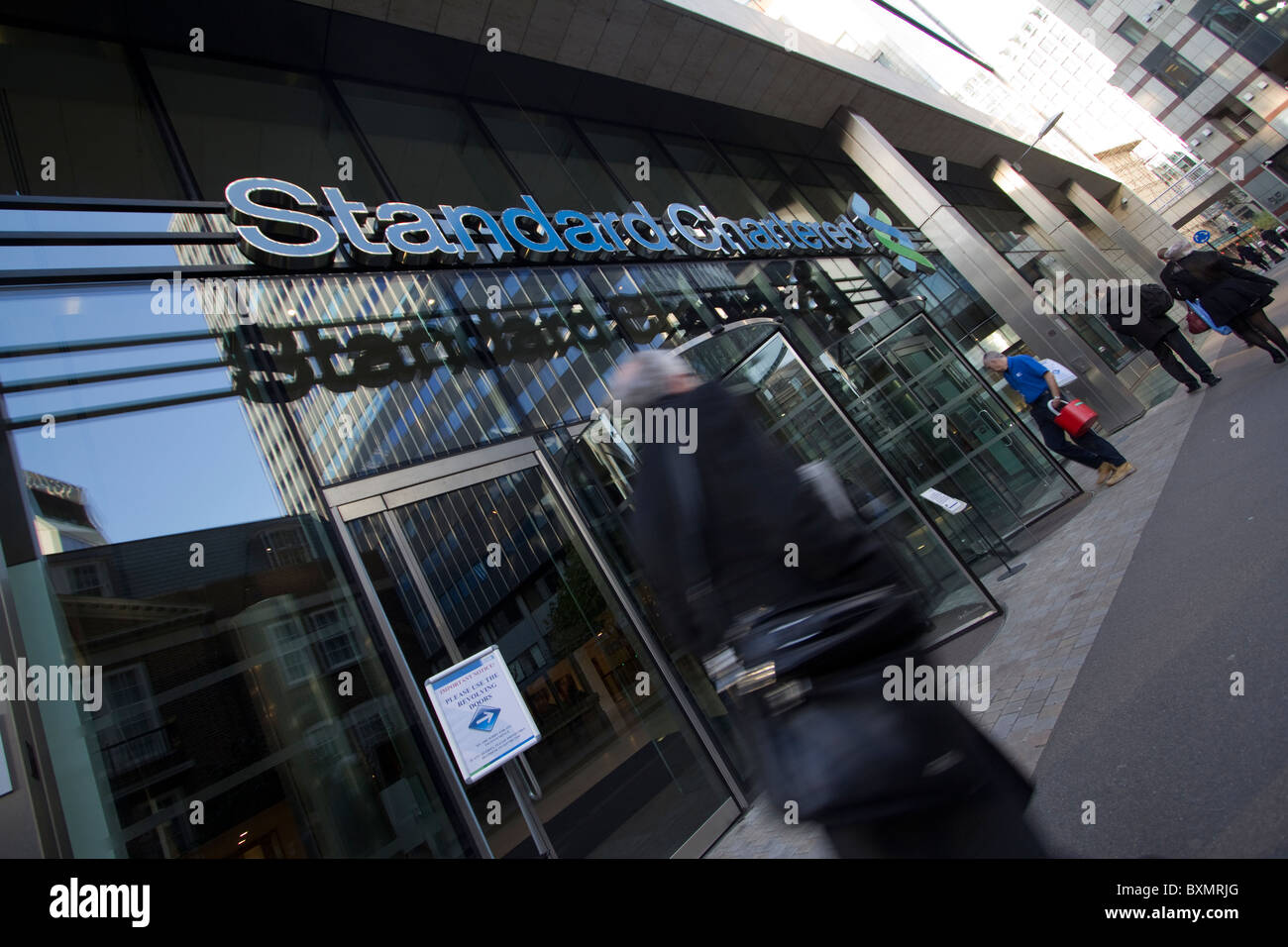 Standard Chartered Bank, Basinghall Street, Stockfoto