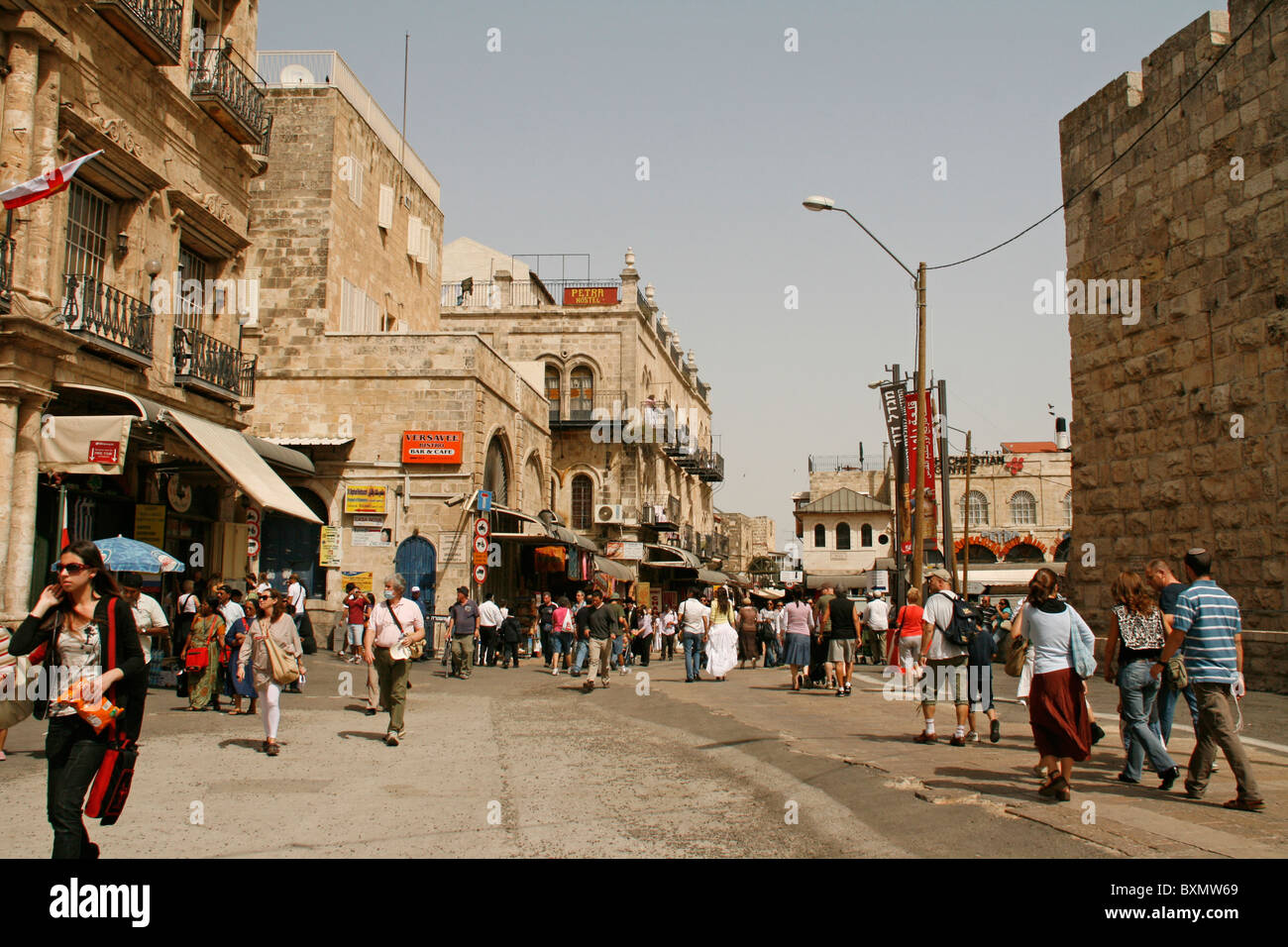 Jerusalems Straßenszene in Altstadt Stockfoto