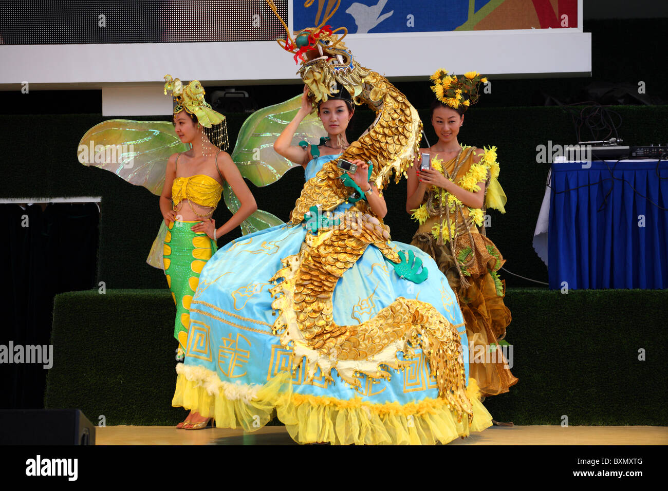 Modenschau bei Olympischen Spielen, Olympiapark, Peking, China Stockfoto