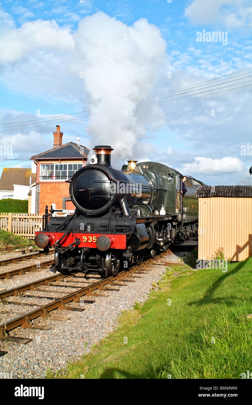 Dampfzug auf der West Somerset railway Stockfoto