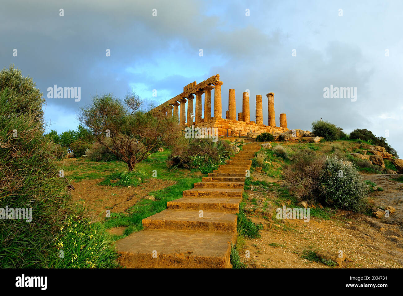Das Tal der Tempel in Agrigento Stockfoto