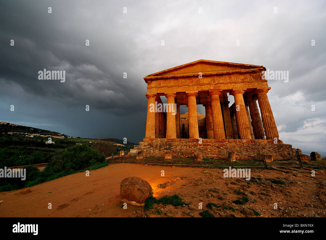 Das Tal der Tempel in Agrigento Stockfoto