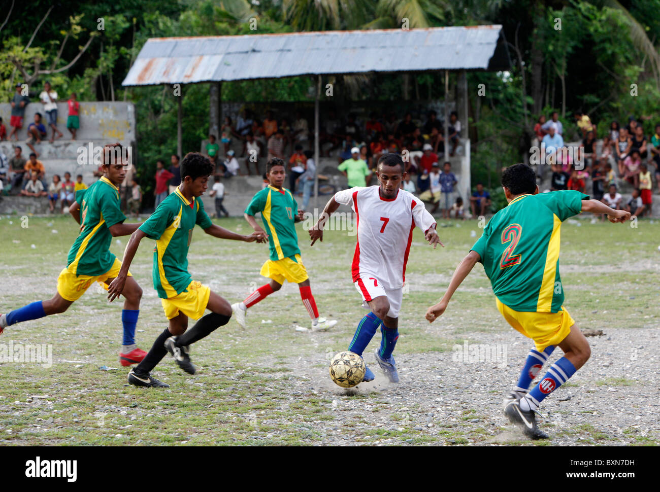 Fußballspiel in Liquica, Timor-Leste (Osttimor) Stockfoto