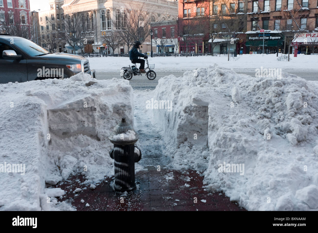 New York, NY - 27. Dezember 2010 Weihnachten Blizzard 2010 20 bis 31 Zoll Schnee im gesamten Nordosten verlassen. © Stacy Walsh Rosenstock/Alamy Stockfoto