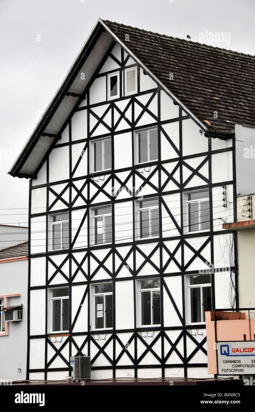 Typisch Deutsch-Stil Gebäude, Pomerode, Santa Catarina, Brasilien Stockfoto