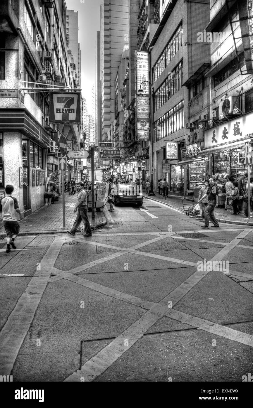 Kultige Transport auf Hong Kong Island, die belebten Straßen sind ein Alptraum zu navigieren Stockfoto