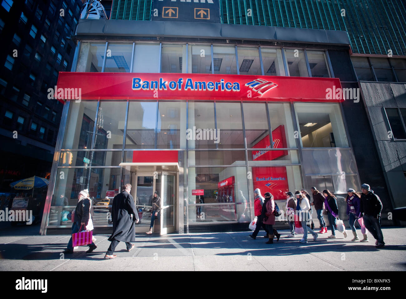 Eine Filiale der Bank of America in New York am Freitag, 24. Dezember 2010. (© Richard B. Levine) Stockfoto