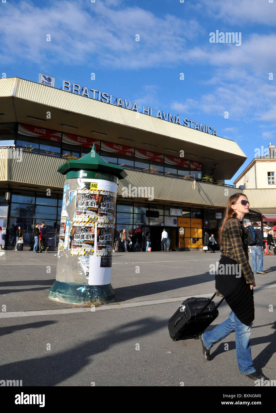 Bratislava, Hauptbahnhof, Hlavna Stanica, Bratislava, Slowakei, Europa Stockfoto