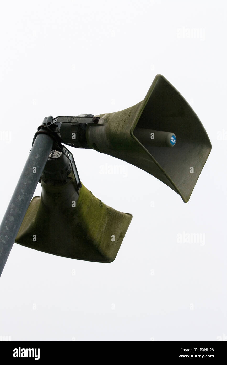 Ela Lautsprecher in Epsom Downs Racecourse. Stockfoto