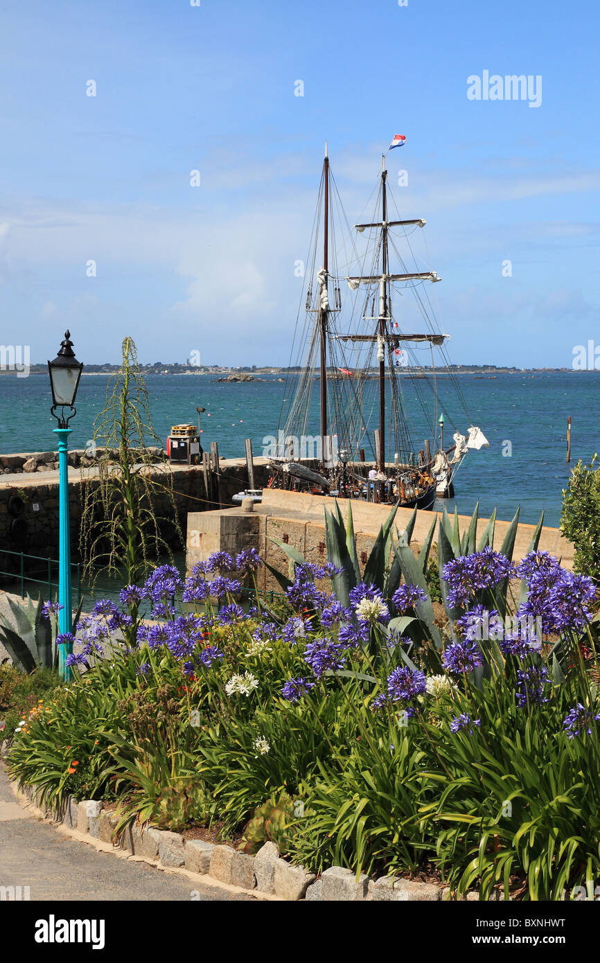 Herm Hafen, Herm Island, Kanalinseln Großbritannien Stockfoto