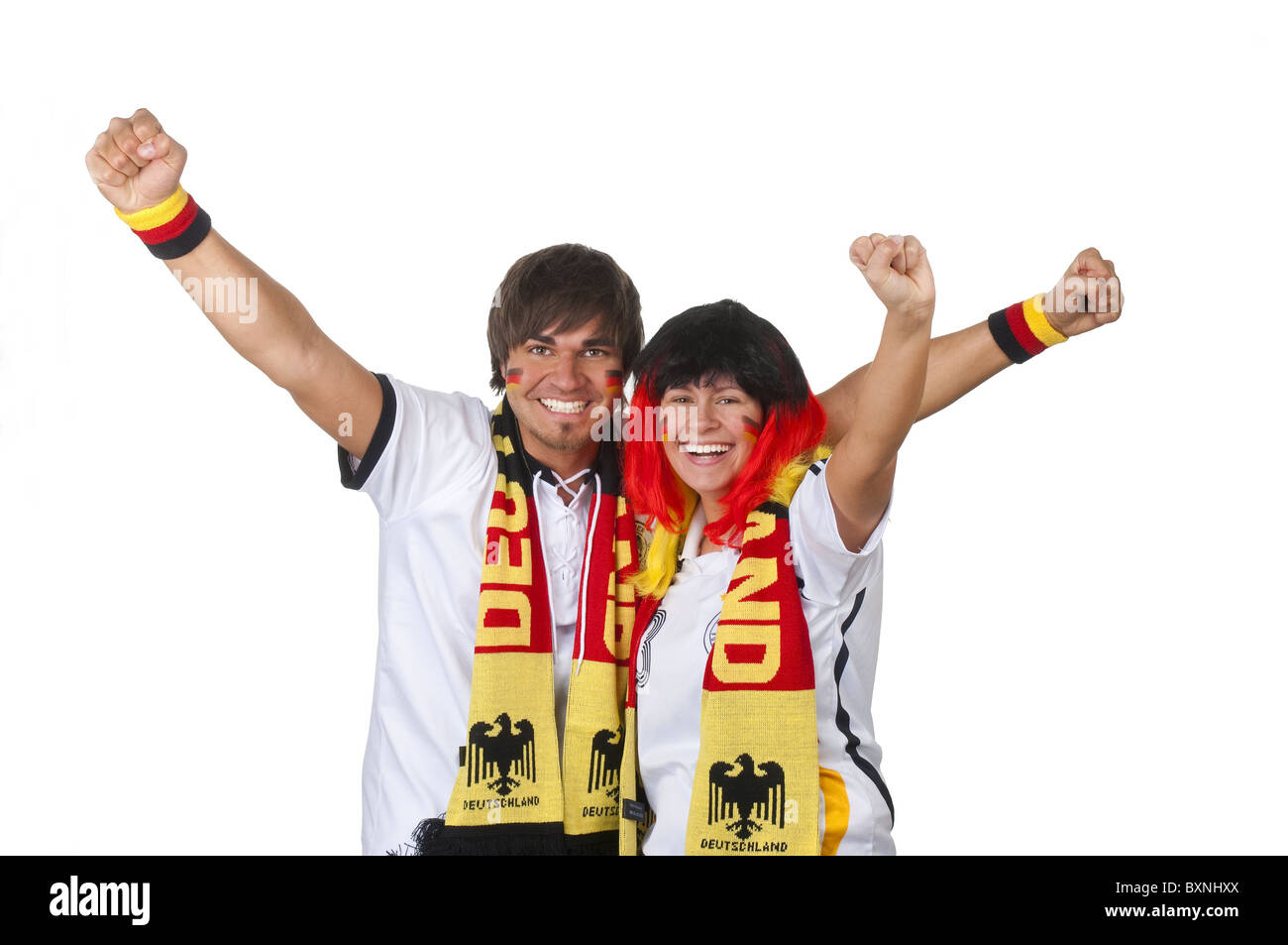 Deutsche Fußball-fans Stockfoto