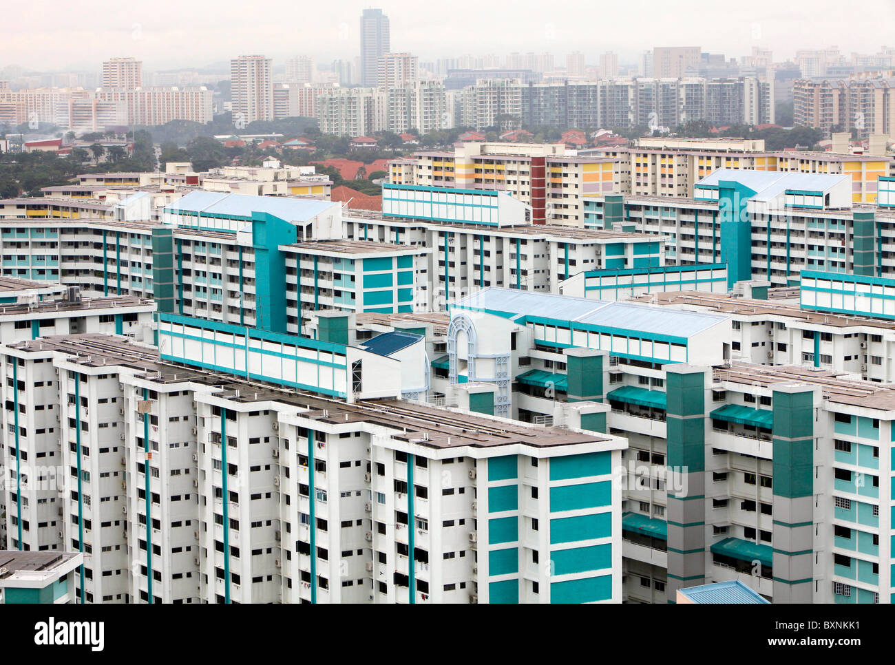 Singapur: Gehäuse in einem Mittelklasse-Wohnquartier Clementi Stockfoto