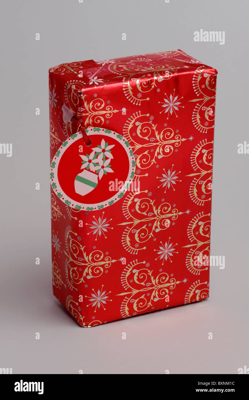 Roten Weihnachtsgeschenk Stockfoto