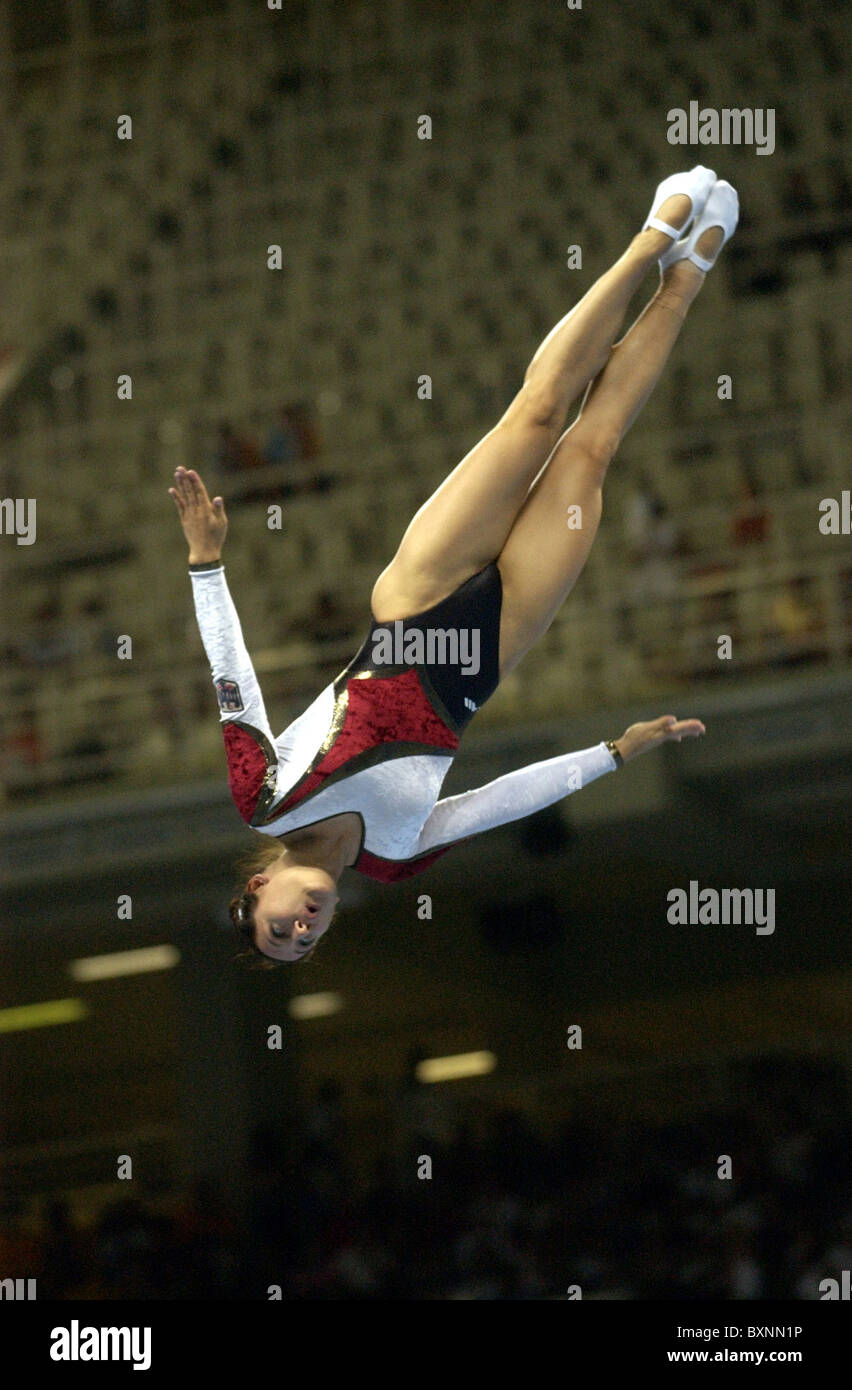 Der Olympischen Spiele in Athen. 2004 künstlerische Gymnastik. Stockfoto