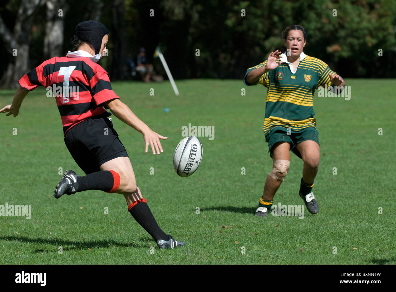 Frauen Rugbyspiel in Neuseeland Stockfoto