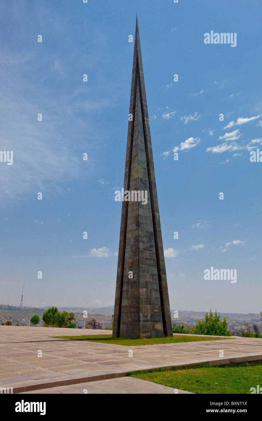 Museum und Gedenkstätte des Völkermords an den Armeniern auf Schwalbenfestung in Yerevan Armenien Stockfoto