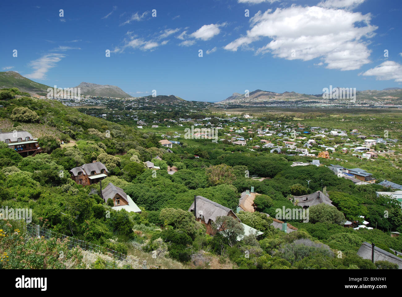 Schöne Landschaft mit blauem Himmel in Western Cape, Südafrika Stockfoto