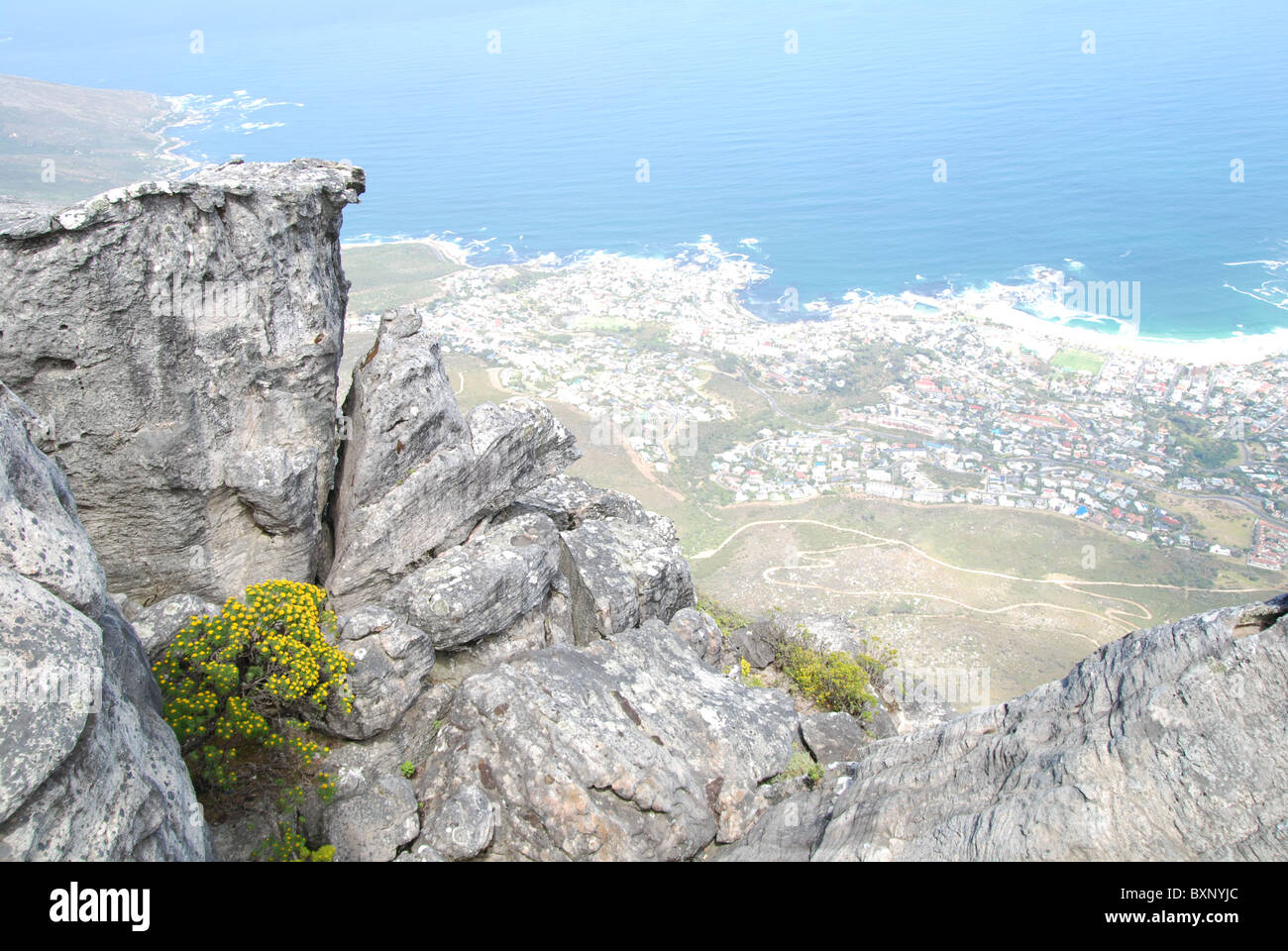 Blick vom Tafelberg, Kapstadt, Südafrika Stockfoto