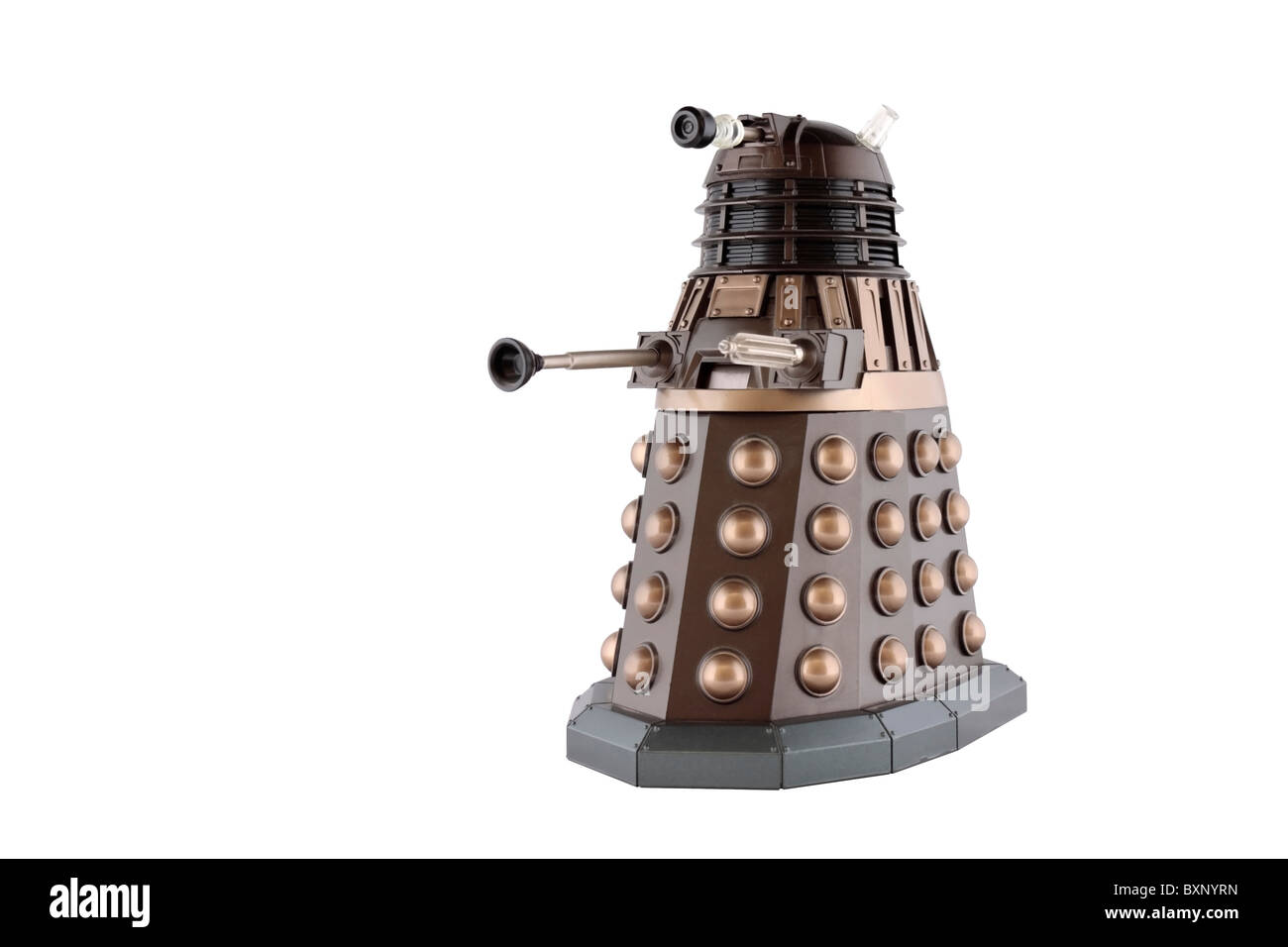 Dalek isoliert auf weißem Hintergrund Stockfoto
