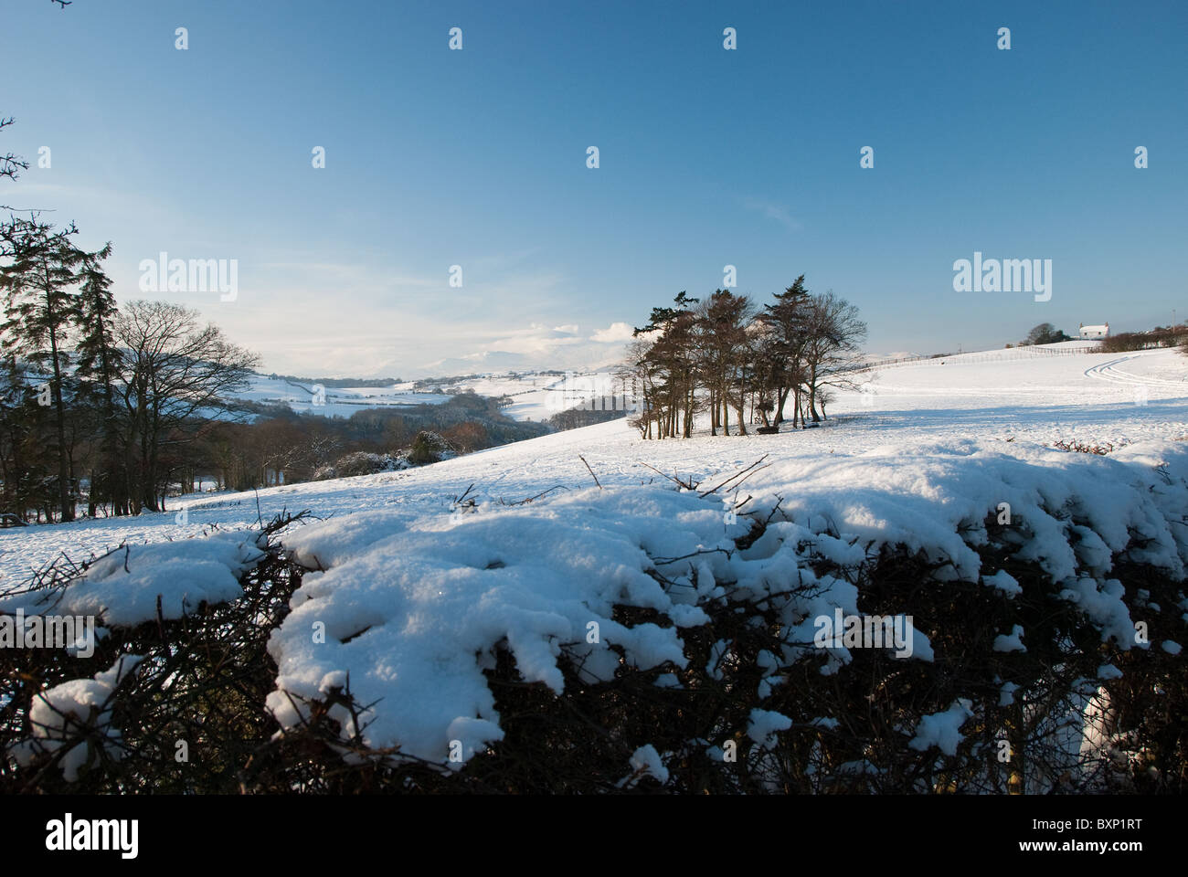 Winter-Szene Nordwales UK Stockfoto