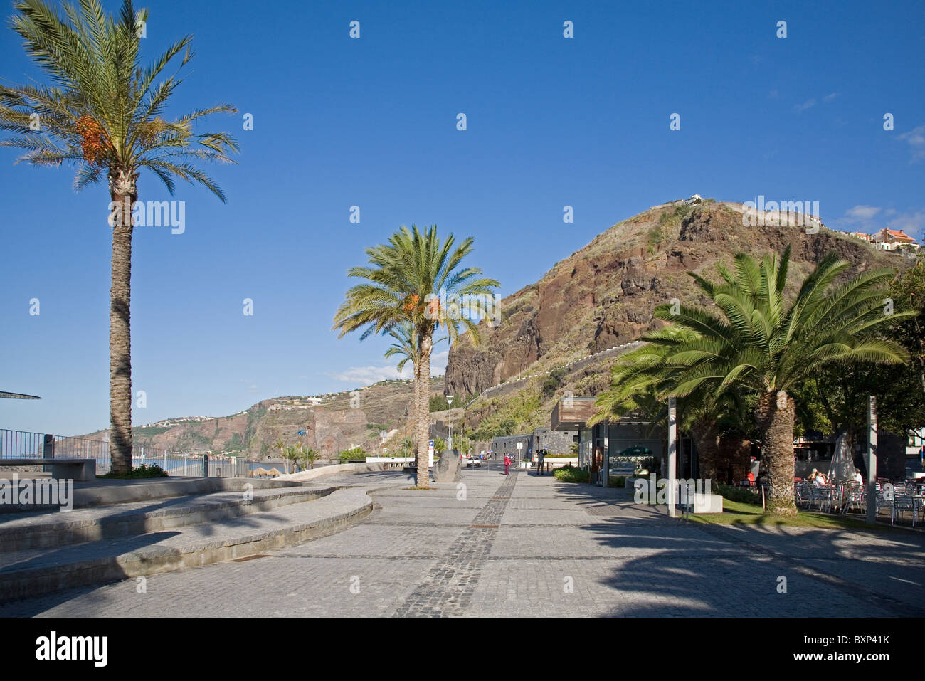 Neue Promenade am Ribeira Brava, Madeira Stockfoto