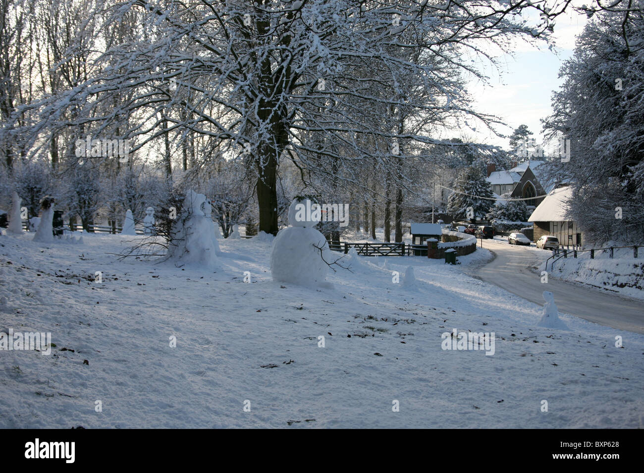 Schneemann-Wettbewerb Stockfoto