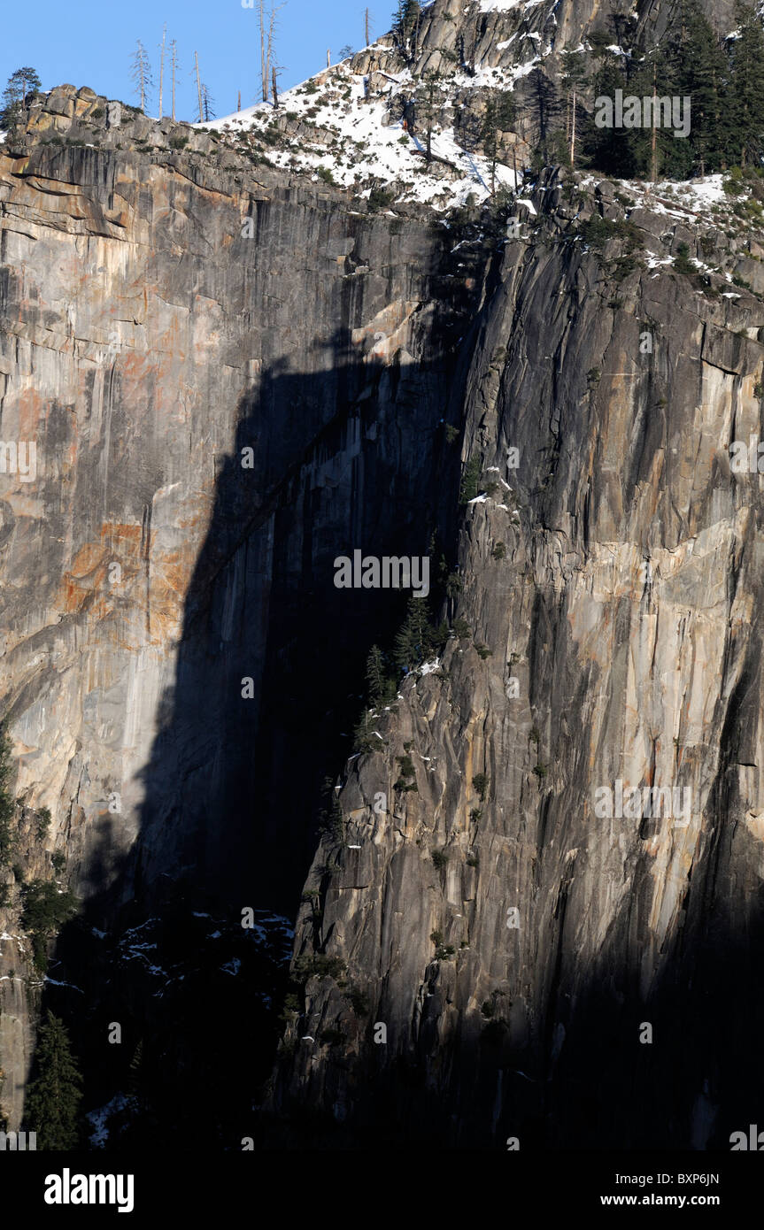 Yosemite Valley wie von Tunnel, dass Yosemite Valley Klippen Felsen Kalifornien Schatten gesehen Stockfoto