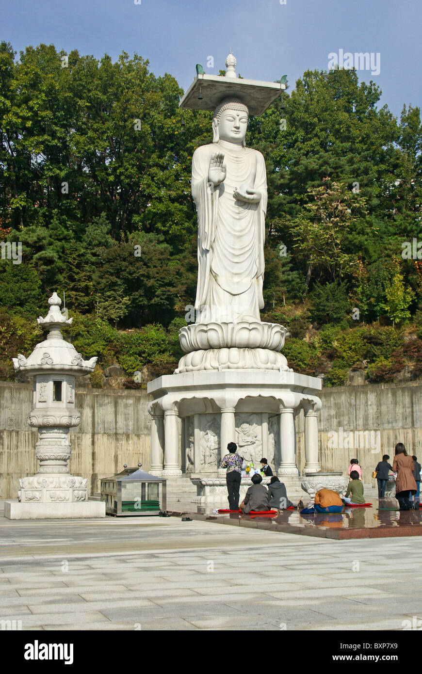 Buddha-Statue am Bongeunsa buddhistische Tempel, Seoul, Südkorea Stockfoto