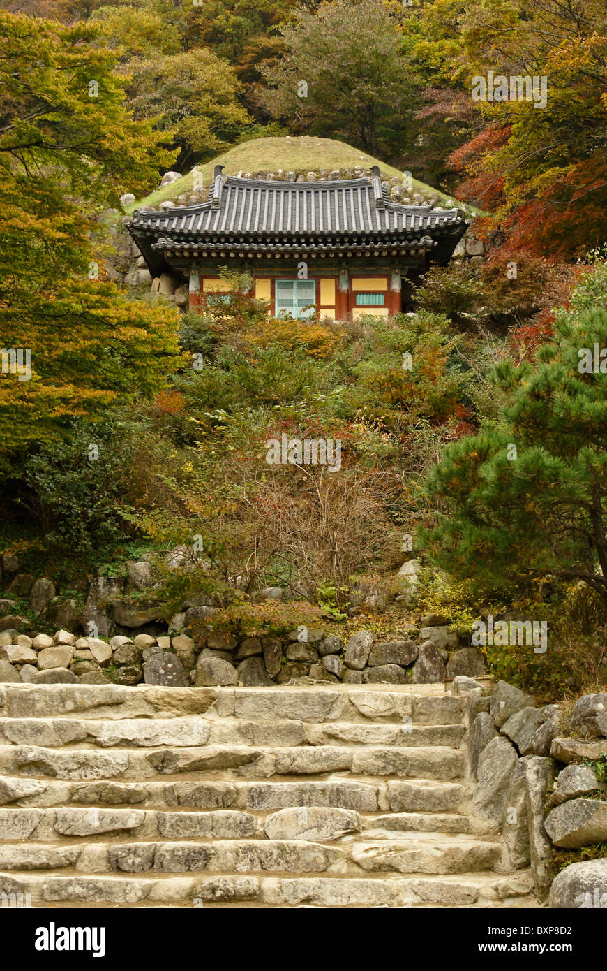 Seokguram Grotte mit Buddha-Statue, Südkorea Stockfoto