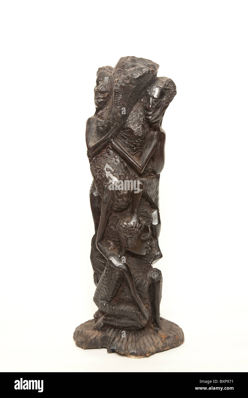 Eine afrikanische Statue aus Familie und Vorfahren während Kwanzaa Stockfoto