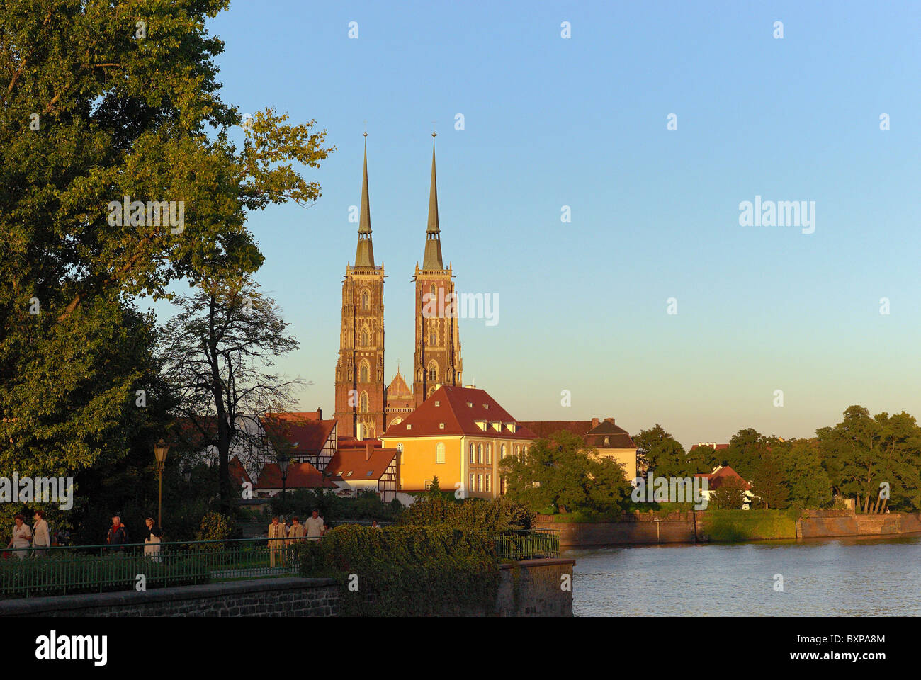 Blick auf St. Johns Cathedral auf der Dominsel, Wroclaw, Polen Stockfoto