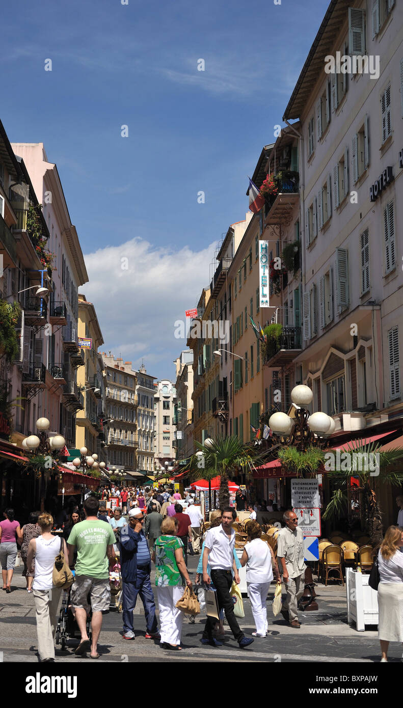 Nizza (06): Straße "Rue Massena" Stockfoto