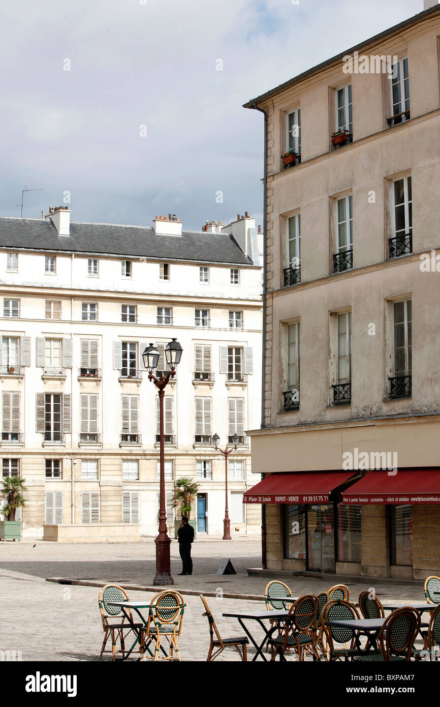 Versailles (78): "Place Saint Louis" Platz Stockfoto